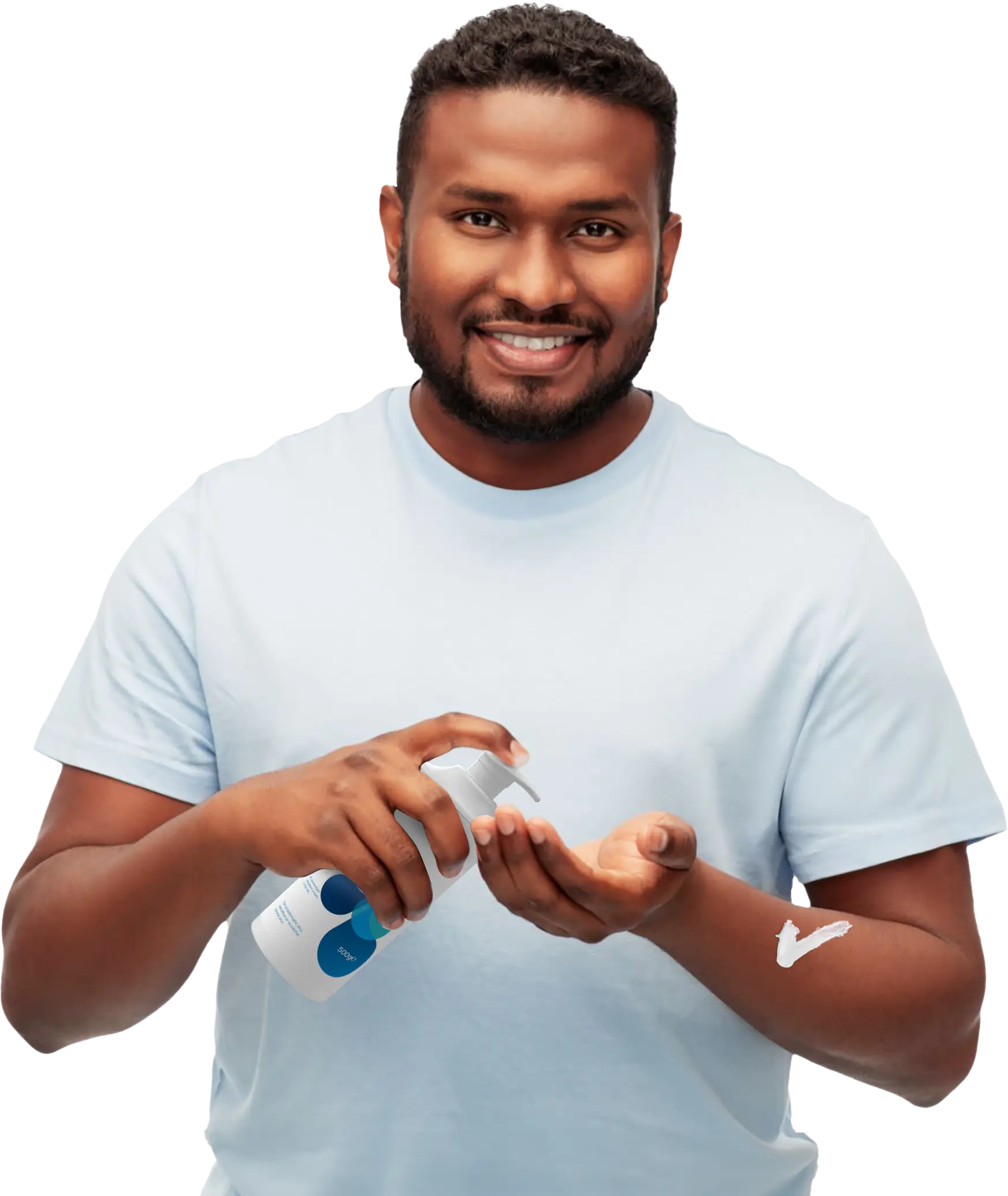 Guy with cetraben cream